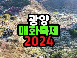 2024 광양매화축제 일정