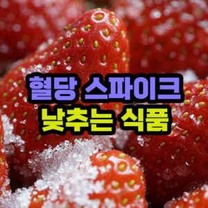 혈당 스파이크 낮추는 음식