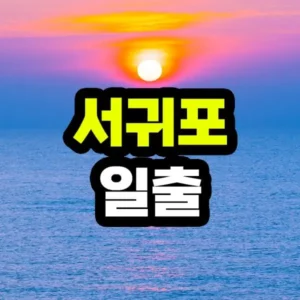 서귀포 일출 명소